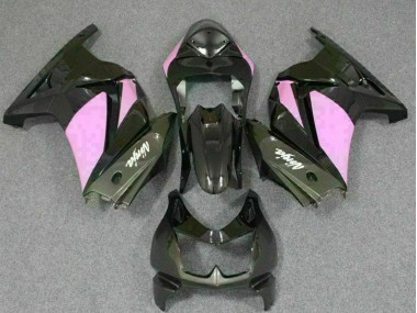 Noir Rose Ninja Carénage Moto Kawasaki EX250 2008-2012