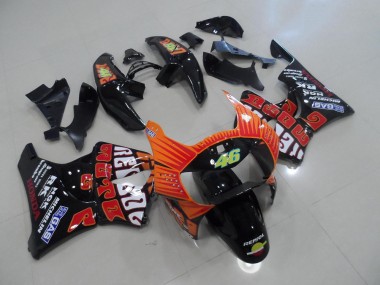 Noir Rossi Carénage Moto Honda CBR 900 RR 919 1998-1999