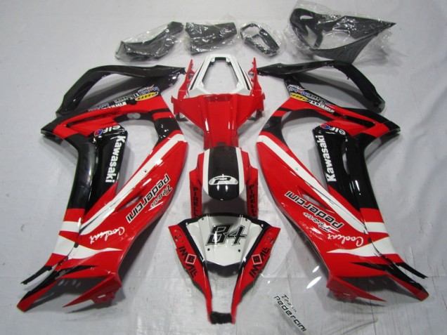 Noir Rouge 84 Carénage Moto Kawasaki ZX10R 2011-2015 Noir Rouge 84 Carénage Moto Kawasaki ZX10R 2011-2015