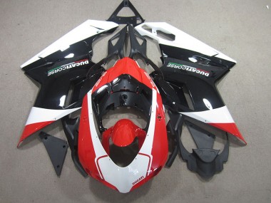 Noir Rouge Blanc Carénage Moto Ducati 848 2007-2014