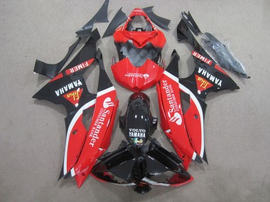 Noir Rouge Blanc Santander Carénage Moto Yamaha R6 2008-2016