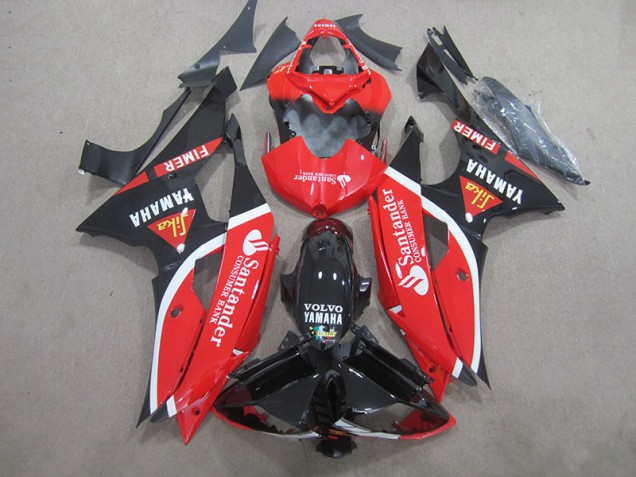 Noir Rouge Blanc Santander Carénage Moto Yamaha R6 2008-2016 Noir Rouge Blanc Santander Carénage Moto Yamaha R6 2008-2016