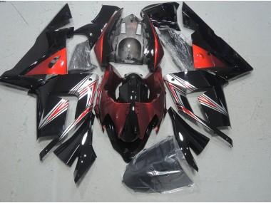 Noir Rouge Carénage Moto Kawasaki ZX10R 2003-2005