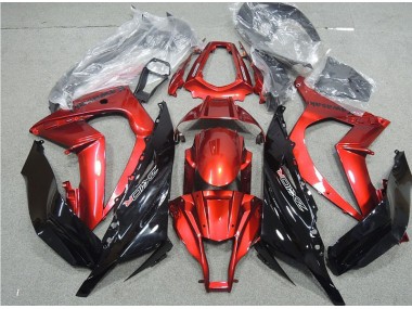 Noir Rouge Carénage Moto Kawasaki ZX10R 2011-2015