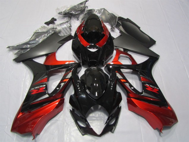 Noir Rouge Carénage Moto Suzuki GSXR 1000 K7 2007-2008 Noir Rouge Carénage Moto Suzuki GSXR 1000 K7 2007-2008