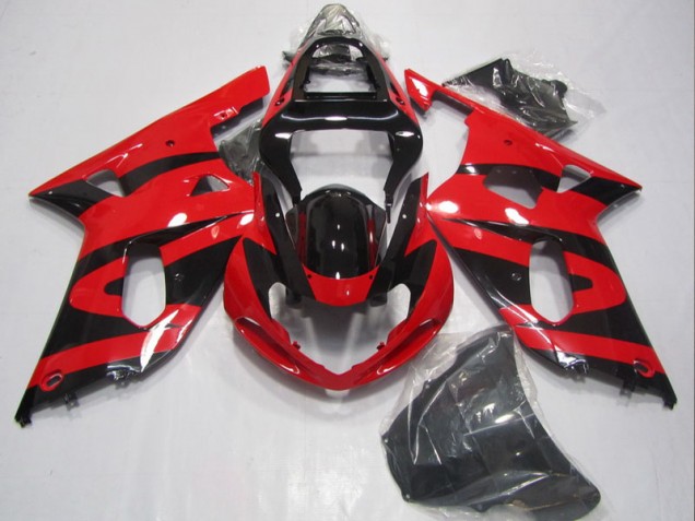 Noir Rouge Carénage Moto Suzuki GSXR 600 K1 K2 K3 2001-2003 Noir Rouge Carénage Moto Suzuki GSXR 600 K1 K2 K3 2001-2003