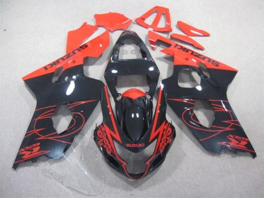 Noir Rouge Carénage Moto Suzuki GSXR 600 K4 2004-2005