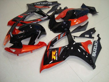 Noir Rouge Carénage Moto Suzuki GSXR 750 K6 2006-2007