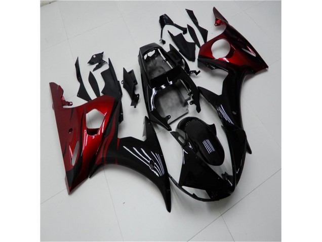 Noir Rouge Carénage Moto Yamaha R6 2003-2005 Noir Rouge Carénage Moto Yamaha R6 2003-2005
