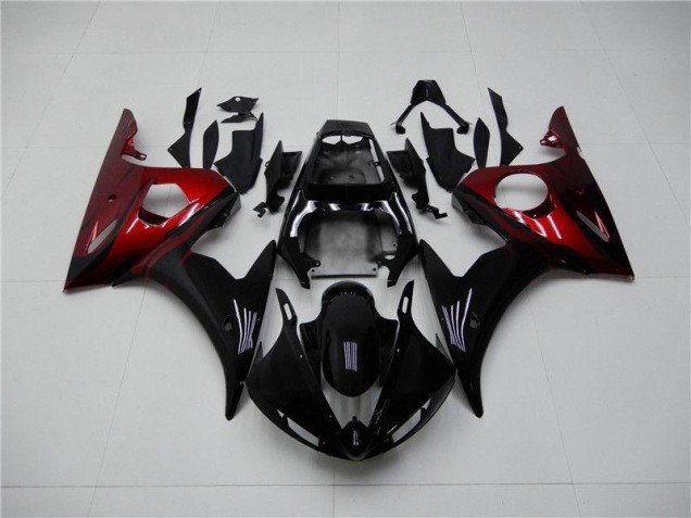 Noir Rouge Carénage Moto Yamaha R6 2003-2005 Noir Rouge Carénage Moto Yamaha R6 2003-2005