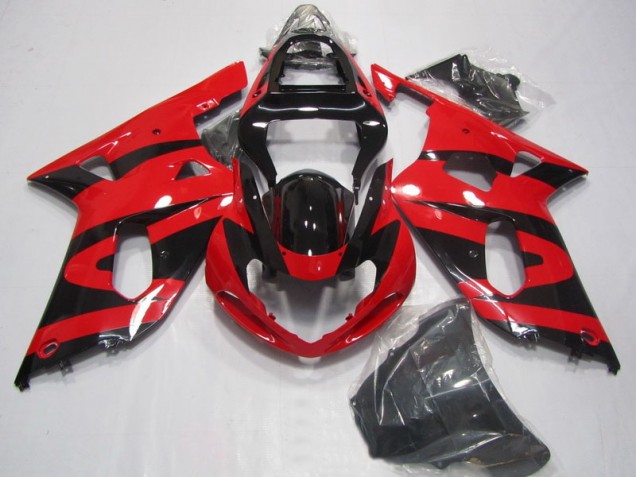 Noir Rouge Carénages Moto Suzuki GSXR 750 K1 K2 K3 2001-2003 Noir Rouge Carénages Moto Suzuki GSXR 750 K1 K2 K3 2001-2003