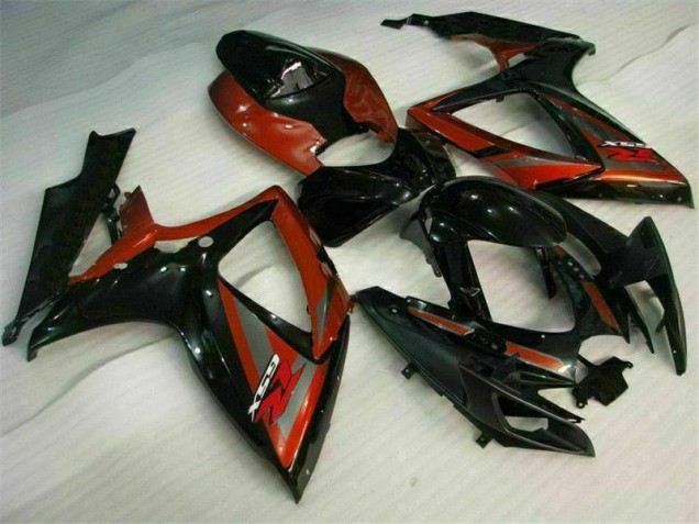 Noir Rouge Carrosserie Moto Suzuki GSXR 600 / 750 K6 2006-2007 Noir Rouge Carrosserie Moto Suzuki GSXR 600 / 750 K6 2006-2007