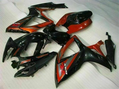 Noir Rouge Carrosserie Moto Suzuki GSXR 600 / 750 K6 2006-2007