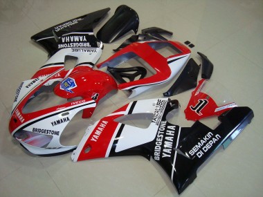 Noir Rouge Décalque Carénage Moto Yamaha R1 1998-1999