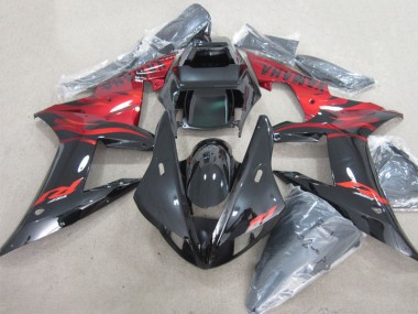 Noir Rouge Décalque Carénage Moto Yamaha R1 2002-2003