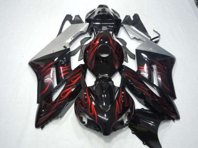 Noir Rouge Flamme Carénage Moto Honda CBR 1000 RR 2004-2005 Noir Rouge Flamme Carénage Moto Honda CBR 1000 RR 2004-2005