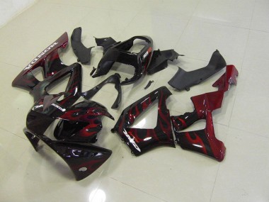 Noir Rouge Flamme Carénage Moto Honda CBR 900 RR 929 2000-2001
