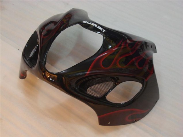 Noir Rouge Flamme Carénage Moto Suzuki GSXR 1300 Hayabusa 1996-2007 Noir Rouge Flamme Carénage Moto Suzuki GSXR 1300 Hayabusa 1996-2007