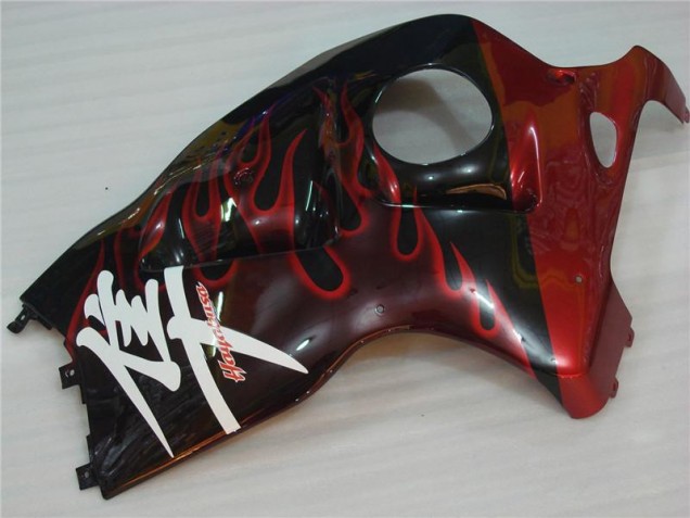 Noir Rouge Flamme Carénage Moto Suzuki GSXR 1300 Hayabusa 1996-2007 Noir Rouge Flamme Carénage Moto Suzuki GSXR 1300 Hayabusa 1996-2007