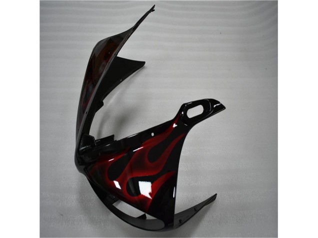 Noir Rouge Flamme Carénage Moto Yamaha R6 2003-2005 Noir Rouge Flamme Carénage Moto Yamaha R6 2003-2005