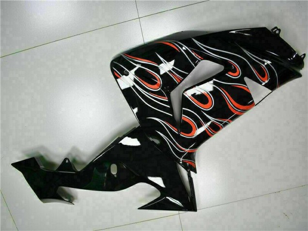 Noir Rouge Flamme Carénages Moto Kawasaki ZX10R 2006-2007 Noir Rouge Flamme Carénages Moto Kawasaki ZX10R 2006-2007