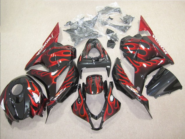 Noir Rouge Flamme Carrosserie Moto Honda CBR 600 RR 2009-2012