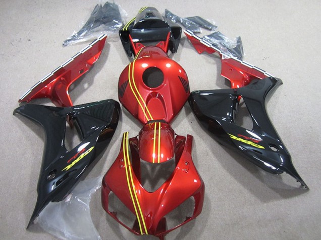Noir Rouge Jaune Carénage Moto Honda CBR 1000 RR 2006-2007 Noir Rouge Jaune Carénage Moto Honda CBR 1000 RR 2006-2007