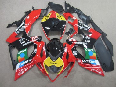 Noir Rouge Jaune Carénage Moto Suzuki GSXR 1000 K5 2005-2006