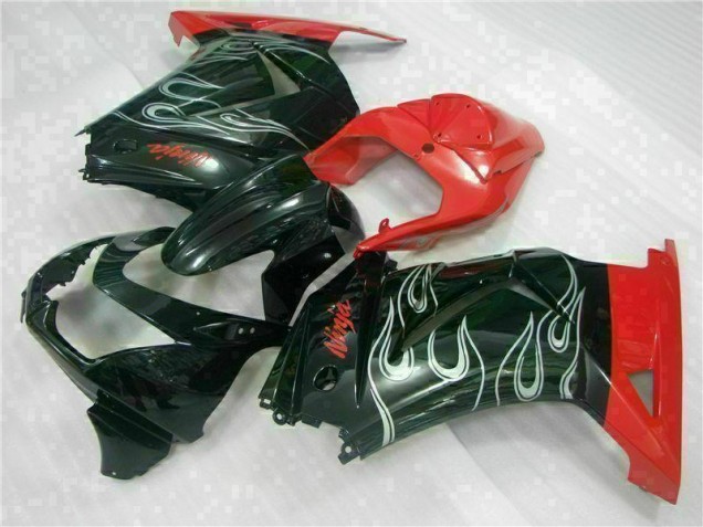 Noir Rouge Ninja Carénage Moto Kawasaki EX250 2008-2012 Noir Rouge Ninja Carénage Moto Kawasaki EX250 2008-2012