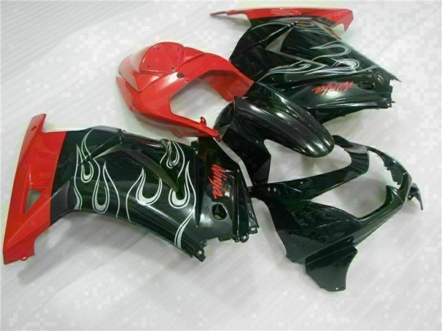 Noir Rouge Ninja Carénage Moto Kawasaki EX250 2008-2012 Noir Rouge Ninja Carénage Moto Kawasaki EX250 2008-2012