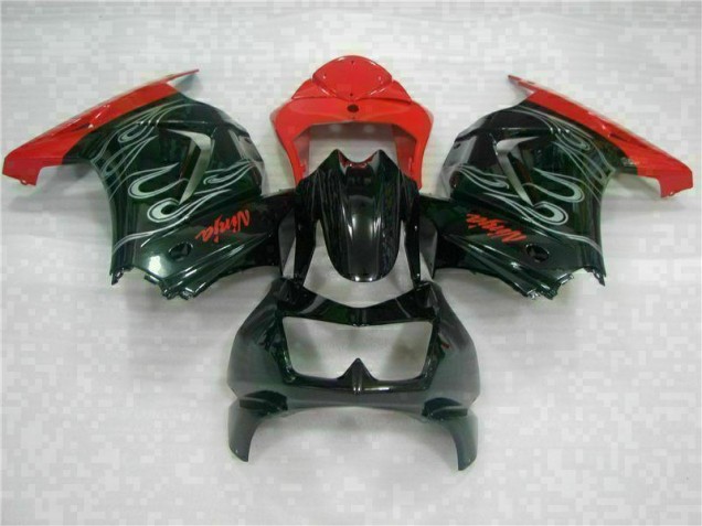 Noir Rouge Ninja Carénage Moto Kawasaki EX250 2008-2012 Noir Rouge Ninja Carénage Moto Kawasaki EX250 2008-2012
