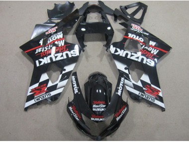 Noir Rouge Telefumia Movistar Carénage Moto Suzuki GSXR 600 K4 2004-2005