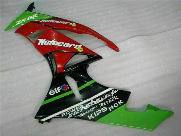 Noir Rouge Vert Motocard Carénage Moto Kawasaki ZX6R 2009-2012 Noir Rouge Vert Motocard Carénage Moto Kawasaki ZX6R 2009-2012