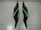 Noir Vert Carénage Moto Kawasaki ZX6R 2013-2018