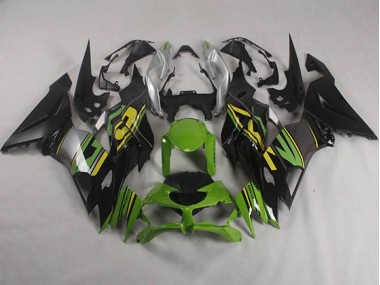 Noir Vert Carénage Moto Kawasaki ZX6R 2019-2023