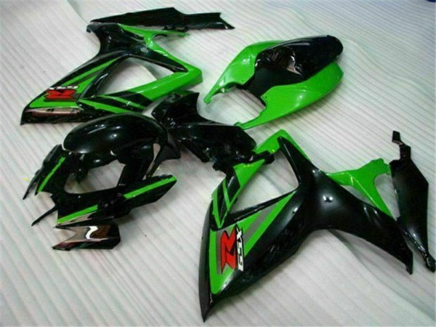 Noir Vert Carénage Moto Suzuki GSXR 600 / 750 K6 2006-2007 Noir Vert Carénage Moto Suzuki GSXR 600 / 750 K6 2006-2007