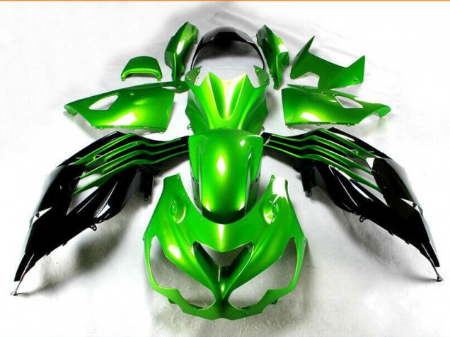 Noir Vert Carénages Moto Kawasaki ZX14R ZZR 1400 2012-2021 Noir Vert Carénages Moto Kawasaki ZX14R ZZR 1400 2012-2021