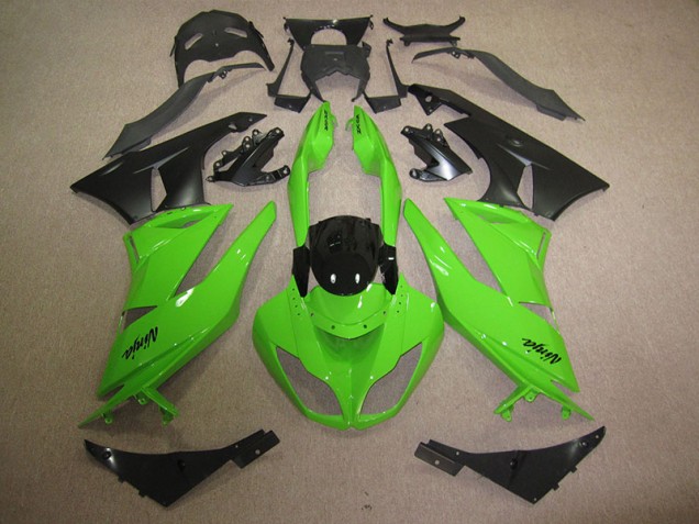 Noir Vert Carénages Moto Kawasaki ZX6R 2009-2012 Noir Vert Carénages Moto Kawasaki ZX6R 2009-2012
