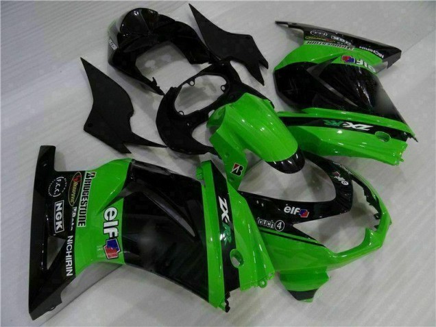Noir Vert Carrosserie Moto Kawasaki EX250 2008-2012 Noir Vert Carrosserie Moto Kawasaki EX250 2008-2012