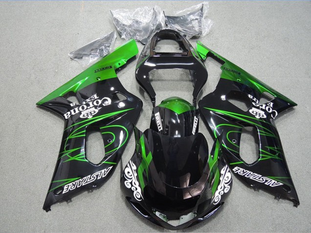 Noir Vert Corona Extra Carénage Moto Suzuki GSXR 600 K1 K2 K3 2001-2003 Noir Vert Corona Extra Carénage Moto Suzuki GSXR 600 K1 K2 K3 2001-2003