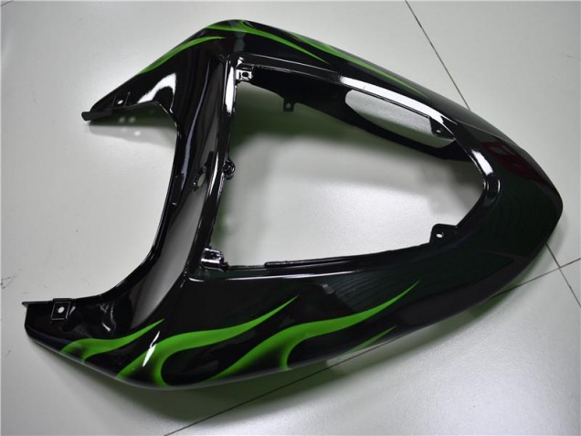 Noir Vert Flamme Carénage Moto Kawasaki ZX10R 2006-2007 Noir Vert Flamme Carénage Moto Kawasaki ZX10R 2006-2007
