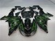 Noir Vert Flamme Carénage Moto Kawasaki ZX10R 2006-2007 Noir Vert Flamme Carénage Moto Kawasaki ZX10R 2006-2007