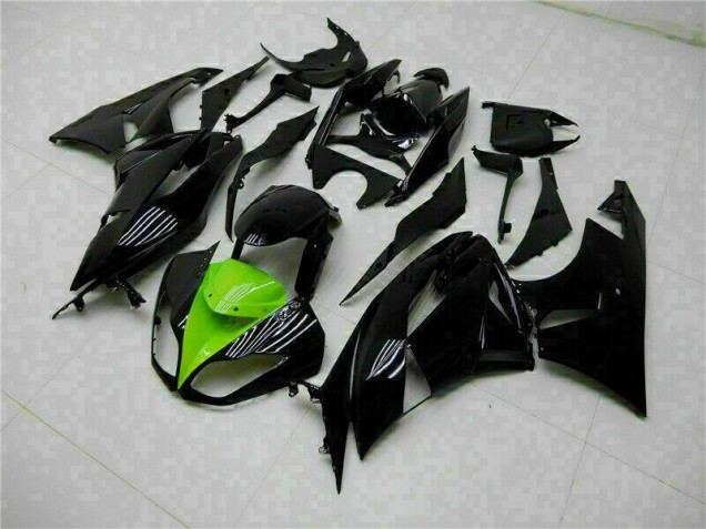 Noir Vert Kit Carénages Motos Complet Kawasaki ZX6R 2009-2012 Noir Vert Kit Carénages Motos Complet Kawasaki ZX6R 2009-2012