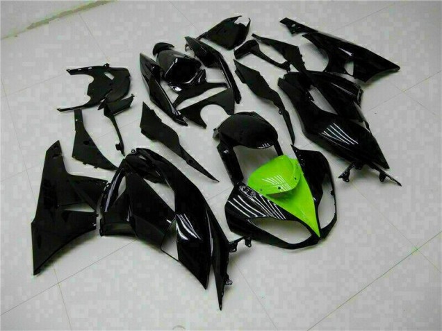 Noir Vert Kit Carénages Motos Complet Kawasaki ZX6R 2009-2012 Noir Vert Kit Carénages Motos Complet Kawasaki ZX6R 2009-2012