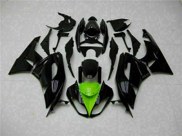 Noir Vert Kit Carénages Motos Complet Kawasaki ZX6R 2009-2012 Noir Vert Kit Carénages Motos Complet Kawasaki ZX6R 2009-2012