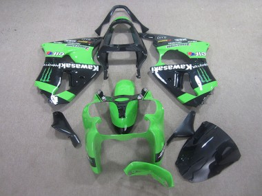 Noir Vert Monster Carénage Moto Kawasaki ZX6R 2000-2002