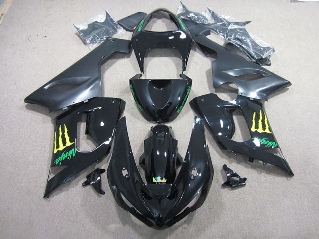 Noir Vert Ninja Carénage Moto Kawasaki ZX6R 2005-2006 Noir Vert Ninja Carénage Moto Kawasaki ZX6R 2005-2006