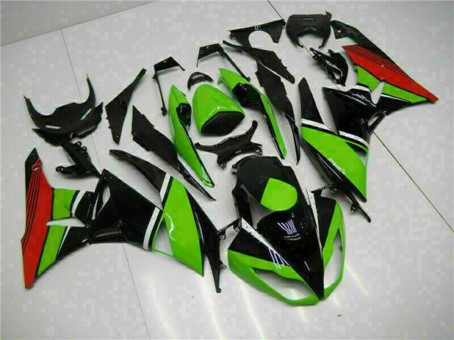 Noir Vert Rouge Carénage Moto Kawasaki ZX6R 2009-2012 Noir Vert Rouge Carénage Moto Kawasaki ZX6R 2009-2012