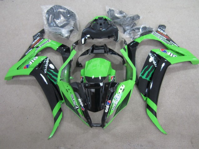 Noir Vert Touch4 Monster Carénage Moto Kawasaki ZX10R 2011-2015 Noir Vert Touch4 Monster Carénage Moto Kawasaki ZX10R 2011-2015