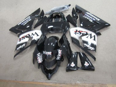 Noir West Ninja Carénage Moto Kawasaki ZX10R 2003-2005